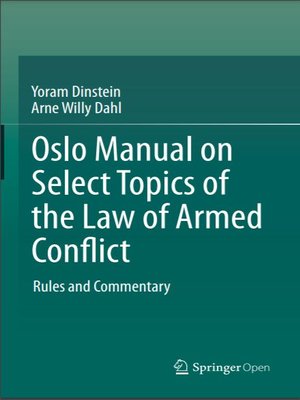 cover image of Oslo Manual on Select Topics of the Law of Armed Conflict